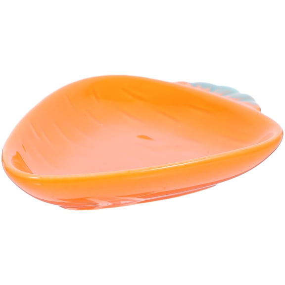 HEMOTON Orange Ceramic Fruit Bowl for Kitchen Use Creative Irregular Design Moderate Capacity
