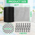 Rooftop Gutter Color Gutter Guards Roll Black Plastic Mesh 6 Pack 5'' x 20' for Roof Gutter ...
