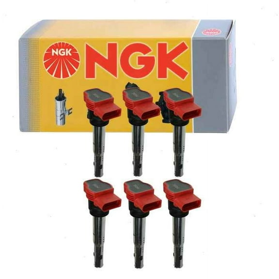 6 pc NGK Ignition Coils compatible with Audi A8 Quattro 3.0L V6 2013-2018