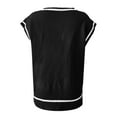 thumbnail image 6 of RMGVDSD Womens Tops V Neck Oversized Sweaters Vest Sleeveless Knit Pullover Striped Sweater Casual Tennis Top Solid Color Loose Fit Basic Pullover Top /Black, 6 of 6