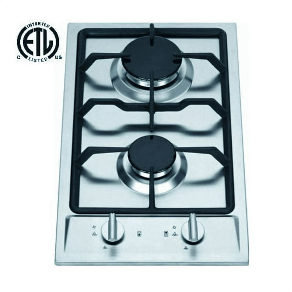 Ramblewood high efficiency 2 burner gas cooktop(Natural Gas), GC2-43N, ETL Safety Certified.