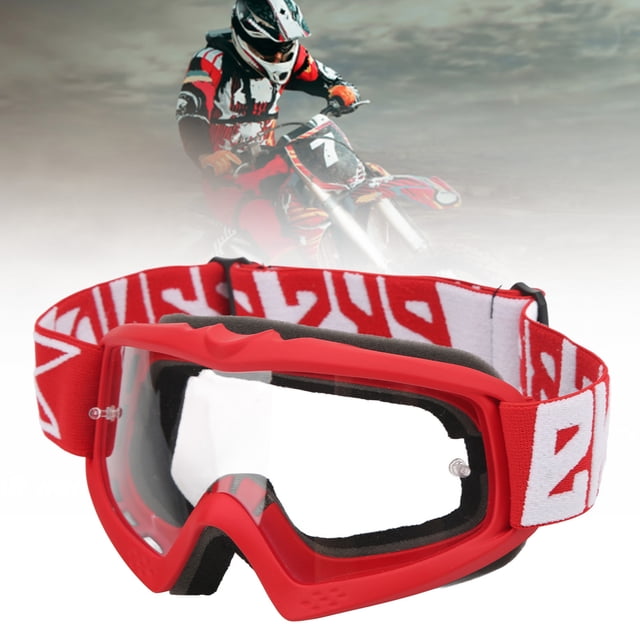 Gafas de Moto Ajustables, Gafas de Moto de Cross A Prueba de Aañazos, Gafas Transparentes de Motocross para Niños y Adolescentes