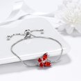 thumbnail image 7 of Red Butterfly Bracelet January Birthstone Bracelets Garnet CZ 925 Sterling Silver Women Birthday Jewelry Mother's Day Gift Juwaliy, 7 of 7