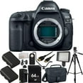 thumbnail image 1 of Canon EOS 5D Mark IV DSLR Camera (Body Only) - International Version (No Warranty) 64GB Bundle 13PC Accessory Kit - Includes 64GB Memory Card + 2 Replacement LP-E6 Batteries + MORE, 1 of 9