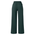 thumbnail image 4 of Lixiuxyad Casual Sweatpants Women's Linen Wide Leg Pants High Waist Drawstring Casual Trousers With Pockets Green, 4 of 6