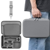 Aminojy Waterproof Storage Case for 360 Camera - Shockproof PU Leather Organizer Fits 8K Action Cameras with Selfie Stick & Accessories (Gray)