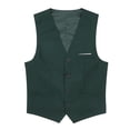 thumbnail image 4 of Men's Business Slim Formal Vest Plain Breasted Suit Waistcoat, 4 of 5