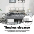 thumbnail image 6 of vidaXL 12" Black Queen Metal Bed Frame with Headboard No Mattress, 6 of 10