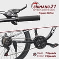 thumbnail image 5 of 26 Inch Mountain Bike Dual Suspension, 21-Speed Mountain Bicycle with Dual Disc Brakes, Steel Frame MTB Bike for Outdoor Trail Commuter, Black, 5 of 10