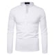 thumbnail image 2 of Camiseta de manga larga con cuello en V profundo para hombre, blusa informal con botones Pompotops  oipoqjl29872, 2 of 8