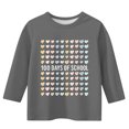 thumbnail image 4 of Herrnalise 100 Days Of School Celebrate 100th Day Of School Boys Girls T-Shirt Summer And Spring Toddler Girls Kids Fashion Children Round Neck 3/4 Sleeve Printing T-Shirt Blouse For 3-12 Years, 4 of 5