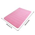 thumbnail image 5 of AuroraX Coral Fleece Bathroom Rug Memory Pink Absorbent Non-Slip Backing Bath Mat Rug Soft Minimalist Striped 15x23 Inch Solid, 5 of 5