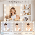 thumbnail image 2 of Homall Makeup Vanity Desk with LED Lighted Mirror and Power Outlet, Stylish Functional Vanity Table for with 4 Drawers and 3 Shelves for Bedroom, White, 2 of 7