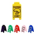 thumbnail image 6 of Vekome Cat Vomit Sign, Dog Vomit Sign, Cat Vomit Caution Sign, 4 Inch Funny Cat Sign Decor, Cats Live Here Novelty Desk Sign, Yard Warning Sign, 6 of 7