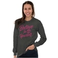 thumbnail image 4 of Cute Inspirational Motivation Alien Women's Long Sleeve T Shirt Brisco Brands 2X, 4 of 6