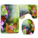 thumbnail image 1 of Juego de alfombras de baño ABPHQTO mariposas en flores estilo de verano 3 piezas, 1 of 2