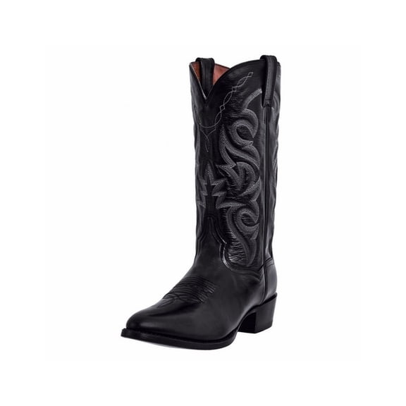 Dan Post Western Boots Mens Milwaukee Leather Round Toe Black DP2110R