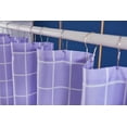 thumbnail image 3 of Textured Fabric Shower Curtains 72 Inches by 72 Inches, Lavender Checkered Printed Bathroom Curtains Machine Washable, 3 of 5