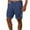 Navy, variant on Diufon Summer Mens Shorts Side Hem Zipper Outdoor Shorts Drawstring Waist Button Shorts with Pockets