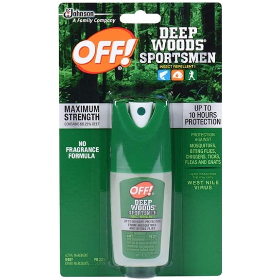 OFF! Deep Woods Sportsmen Insect Repellent Spray - Odorless, Unscented - 12 Pack, 1 oz Each