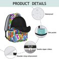 thumbnail image 4 of Colorful Dog Breeds White Pattern Backpack for School, Cute School Bag with Adjustable Shoulder Straps and Padded Back, 15.3"x11"x7.1", 4 of 5