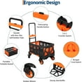 thumbnail image 4 of QinaQin Chariot Diable Pliant 2-en-1 avec Roues, Orange, 4 of 8