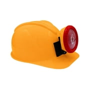 Nicky Bigs Novelties Adult Plastic Yellow Miner Helmet With Light Construction Hard Hat Costume Prop