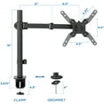 thumbnail image 6 of Mount-lt! Single Monitor Desk Mount | Fits 19"-42" Screens | Adjustable Stand, 6 of 9