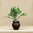 thumbnail image 5 of Variegated Hosta Artificial 19.69" Green Dieffenbachia Greenery House Outdoor Shrubs Indoor Office Yard UV Resistant Planter Filler(4), 5 of 5