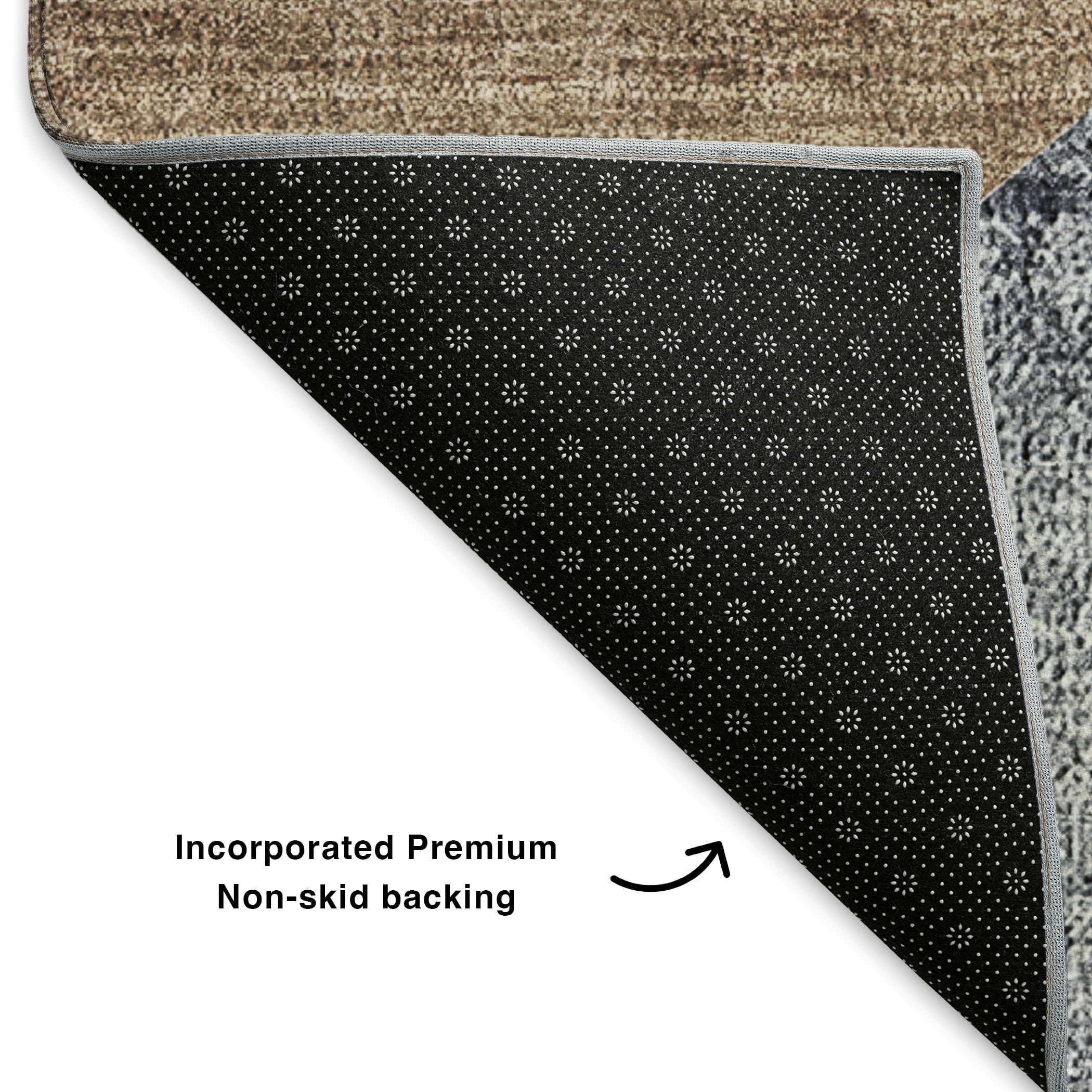 Addison Rugs Mayfield Washable Transitional Art Deco Gray Rectangle Rug, 8' x 10'