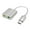 Silver, variant on ROZYARD USB Sound Adapter External Stereo Sound Card with 3.5mm Headphone and Microphones Jacks for Win PC Laptop Desktops