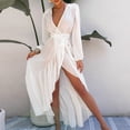 thumbnail image 2 of Lilgiuy Women Floral Printed Chiffon Beach Kimono Cardigan Shawl Long Sleeve Loose Cover Up Nightgown 2022 Fall Winter, 2 of 5