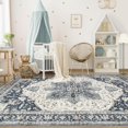 thumbnail image 3 of Alfombra Tortania 274x366 cm Vintage Boho Índigo Lavable, 3 of 9