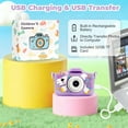 thumbnail image 5 of PayUSD Kids Camera Selfie Video Unicorn Christmas Birthday Gifts 1080P HD Digital for Boys Girls Age 3-12 Gifts Toys for 3 4 5 6 7 8 9 Years Old with 32GB SD Card Purple, 5 of 6