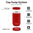thumbnail image 4 of DUALIE 3 in 1 Insulated Can Cooler - Universal Size for 12 oz Cans, Slim Cans, and Bottles - Burnt Red, 4 of 6
