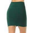 thumbnail image 4 of VUPSGEZ Women Lady's Solid High Waist Classic Simple Stretchy Tube Pencil Mini Skirt (Army Green,S), 4 of 5