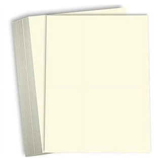 Jam Paper Strathmore Cardstock - 8 1/2 x 11 - 80lb Ivory Wove - 50 Sheets/Pack