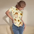 thumbnail image 5 of Naloa Watercolor Bee Honey Honeycomb Bee Women's Short-Sleeved Onesie, One-Piece Swimsuit for Parties, dates, clubs - Large, 5 of 9
