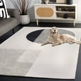 thumbnail image 3 of SAFAVIEH Ebony Thom Geometric Area Rug, Black/Ivory, 6' x 6' Square, 3 of 8