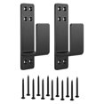thumbnail image 2 of Soportes de barrera para puerta perfecl soporte de barra de Seguridad de puertas 2x4 Negro, 2 of 7