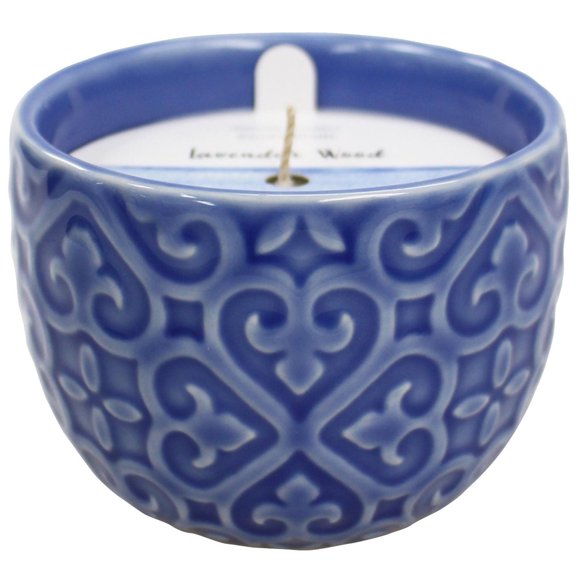 Hometrends 7.5oz Lavender Wood Fragrance Filled Candle