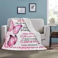 thumbnail image 4 of LHSHID Personalized Custom Name Message Text Blanket from Dad & Mom to My Daughter Never Forget How Much I Love You Throw Blanket, 4 of 6