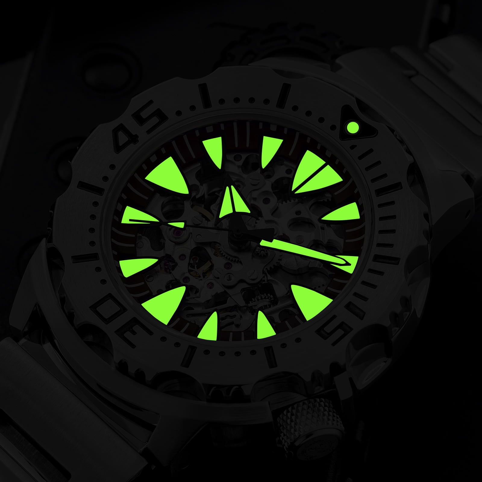 ADDIESDIVE Men's Automatic Watch Dive 200M Waterproof, Luxury Skeleton Dive Watch for Men with NH36 Movement, Sapphire Crystal Glass, Super Luminous Analog Watch