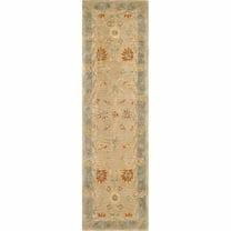 SAFAVIEH Anatolia Scarlett Floral Runner Rug, Taupe/Grey, 2'3" x 8'