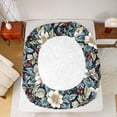 thumbnail image 5 of Homewish Chic Floral Flowers 4-Piece Full Size Sheets For Kids Teens Adults,Exotic Style Bed Sheets,Retro Vintage Lightweight Sheet Sets,Ultra Soft Home Decor, 5 of 7