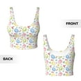 thumbnail image 6 of Rateoe Easter Egg3 Print Womens' Sports Bras Scoop Neck Sports Vest- Padded U Back Seamless High Impact Support, 6 of 7