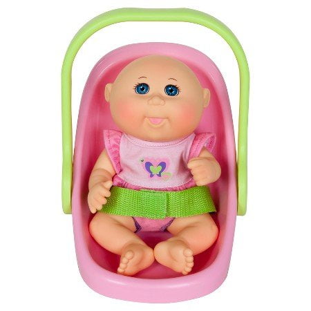 Cabbage Patch Kids Play n Travel Tiny Newborn with Folding Accessories Carrier,