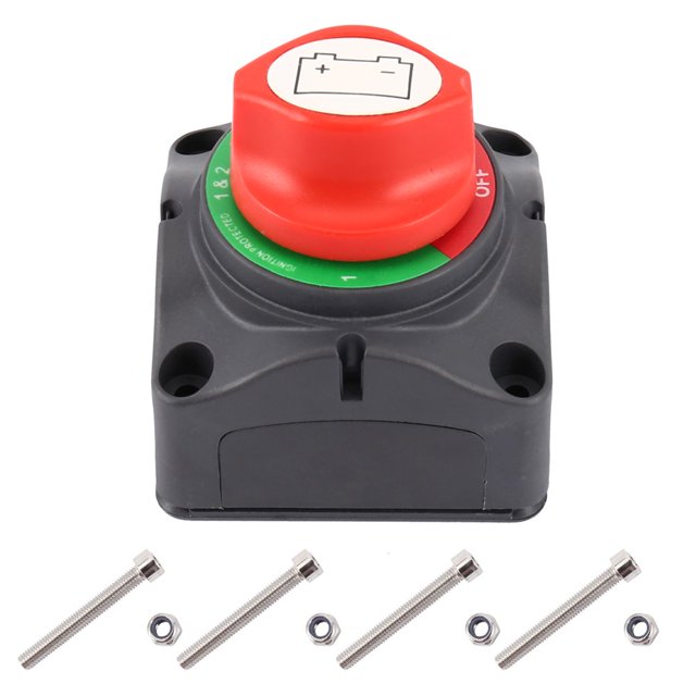 Three Gear for Marine Car Rv Vehicles Boat Battery Isolator Cut Off Power Battery Switch 200Amps
