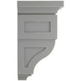 thumbnail image 2 of Ekena Millwork 6"W x 6 3/4"D x 12"H Large Reyes Wood Vintage Decor Corbel, Pebble Grey, 2 of 6