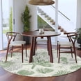 thumbnail image 5 of Sage Green Coastal Round Rug 5ft Washable Circle Kitchen Rugs Non Slip Coral Starfish Nautical Compass Large Area Rug Indoor Floor Carpet for Bedroom Living Room Home Office Dining Room Nursery, 5 of 8